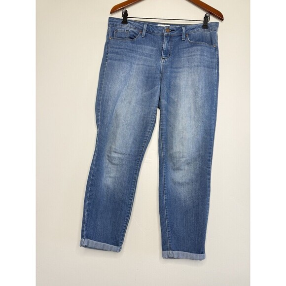 Jessica simpson jeans 10 rolled crop skinny blue dark wash mid rise denim - Picture 13 of 13